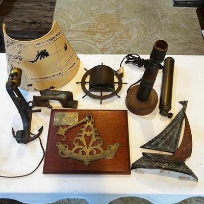 N832 Lot of Antique/Vintage Nautical Decor