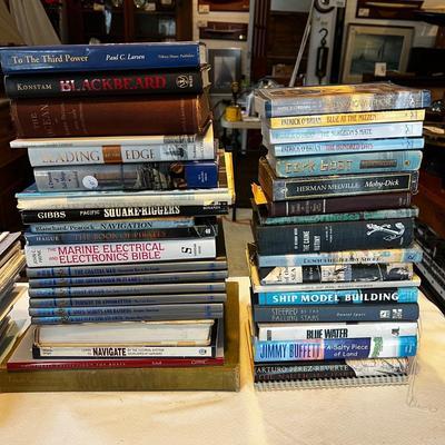 N834 Large Lot of Nautical Themed Books/Magazines