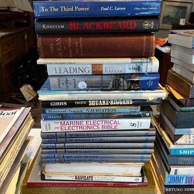 N834 Large Lot of Nautical Themed Books/Magazines
