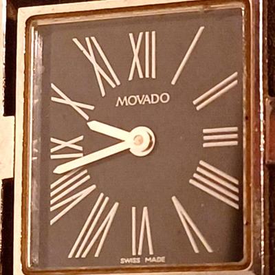 MOVADO Black Dial w/ Roman Numerals S-Steel Women's Watch 84-A1-1330