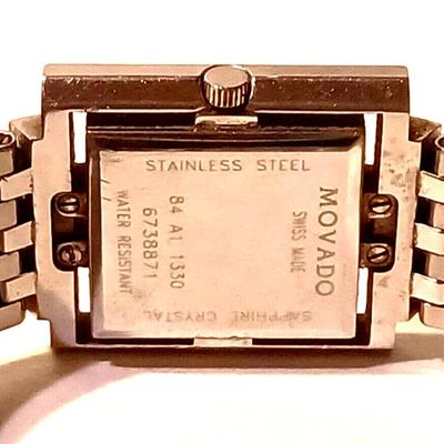 MOVADO Black Dial w/ Roman Numerals S-Steel Women's Watch 84-A1-1330