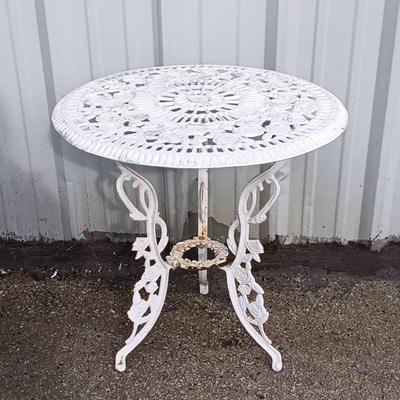 Cast Iron & Aluminum Outdoor Dining Table w/ 2 Chairs