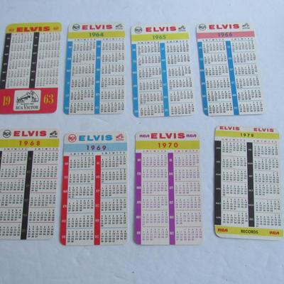 8 Older Elvis Calendar Cards, RCA Victor