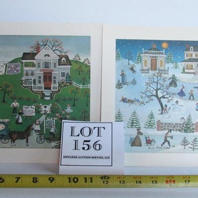 Two Scenic Prints by B Friess Baumer, 1986-7