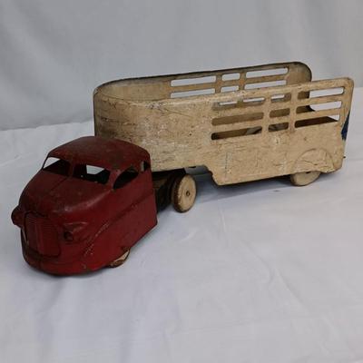 Vintage Tin Truck & Trailer