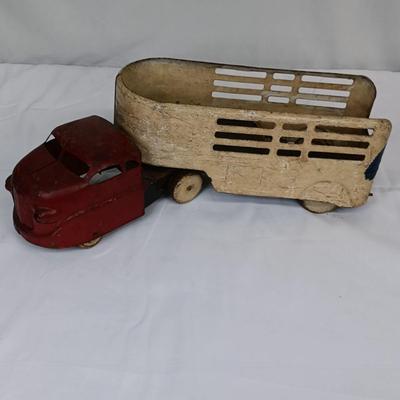 Vintage Tin Truck & Trailer