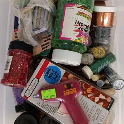 Mixed Lot of Crafting Glitter & Supplies