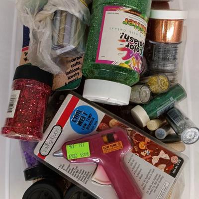 Mixed Lot of Crafting Glitter & Supplies