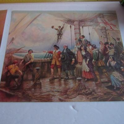 Lot of 3 Older Ship Related Prints