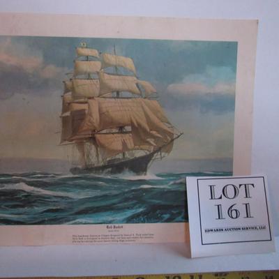 Lot of 3 Older Ship Related Prints