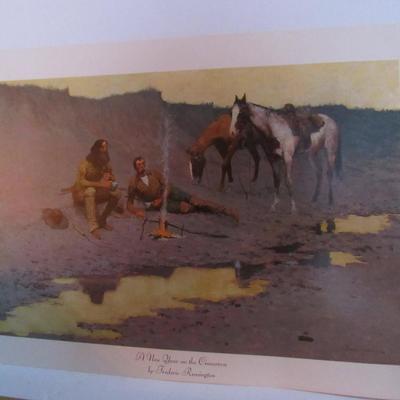 3 Vintage Remington Prints: The Stampede, New Year on the Cimarron, The Flight