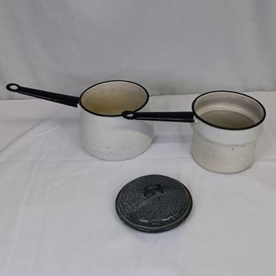 Vintage Enamelware Double Boiler