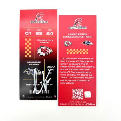 KANSAS CITY CHIEFS - ANUDIKE-UZOMAH SIGNED AFC CHAMPIONSHIP COMMEMORATIVE TICKET