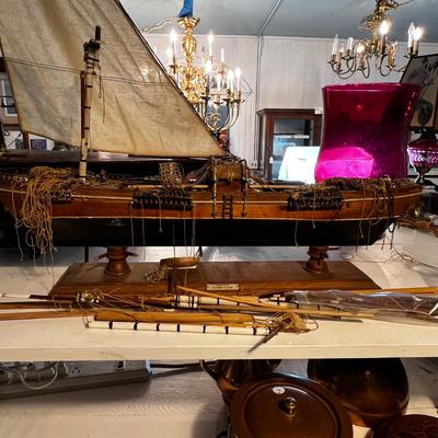 838 Antique 19th Century Clipper Ship Model 1851 Flying Cloud AS-IS