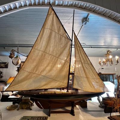 839 Antique Sail Boat Model