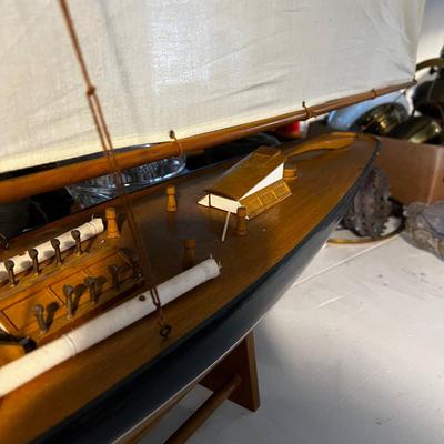 840 Vintage Schooner Clipper Sail Boat Model