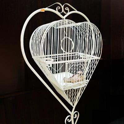 Vintage Heart Shaped Bird Cage