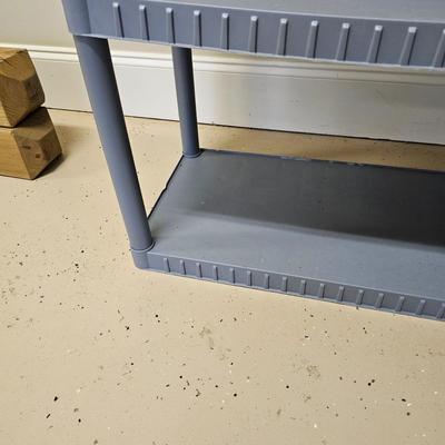Pair of Plastic Storage Shelves (G-JS)