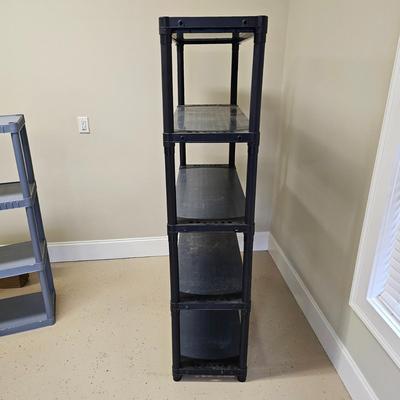 Pair of Plastic Storage Shelves (G-JS)