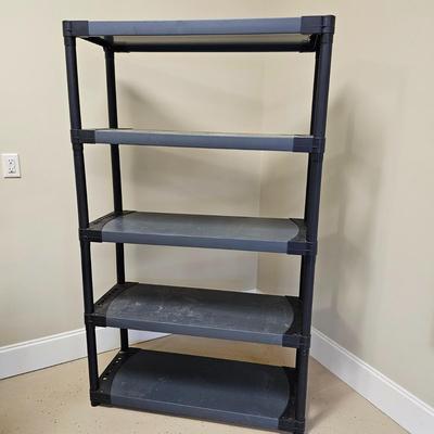 Pair of Plastic Storage Shelves (G-JS)
