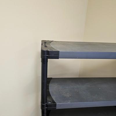 Pair of Plastic Storage Shelves (G-JS)