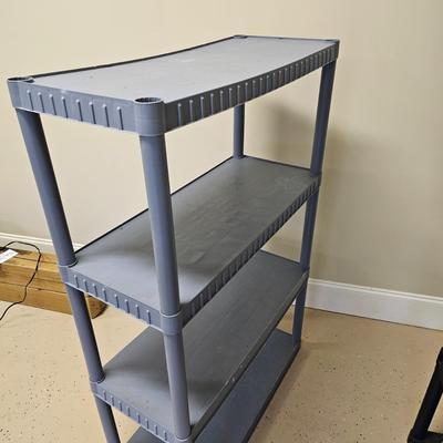 Pair of Plastic Storage Shelves (G-JS)