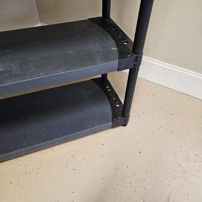 Pair of Plastic Storage Shelves (G-JS)