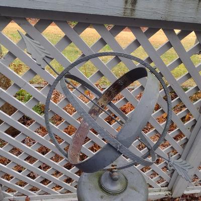 Concrete and Metal Garden Armillary