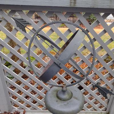 Concrete and Metal Garden Armillary