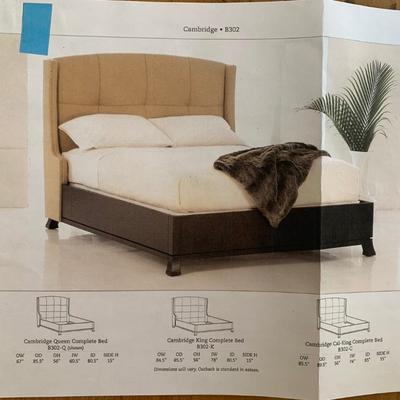 Cambridge King Bed Frame with Upholstered Headboard by Kravat Furniture (P-BBL)