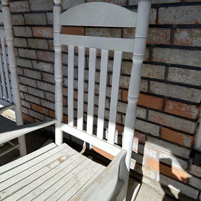 Wood Porch Rocking Chairs (2) ( See Description)
