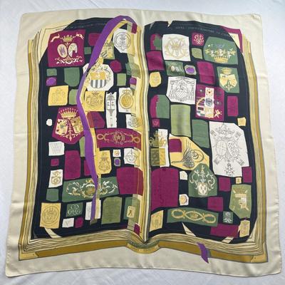 153 Authentic HERMÃˆS Carre 90 Silk Scarf Chiffres Et Monogrammes by Lisa Coutin 1962
