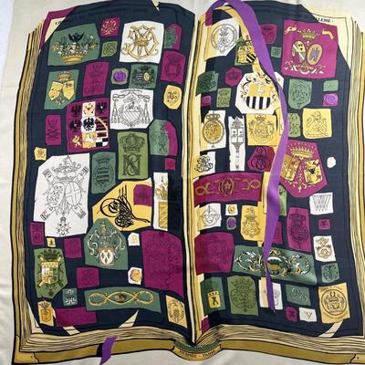 153 Authentic HERMÃˆS Carre 90 Silk Scarf Chiffres Et Monogrammes by Lisa Coutin 1962