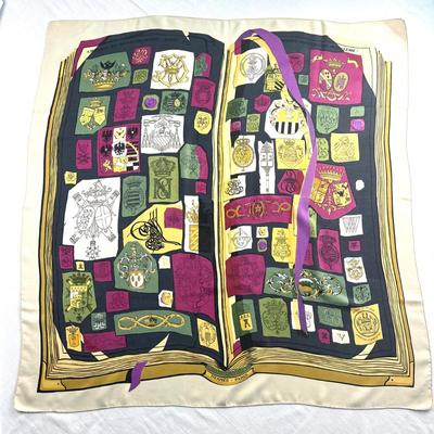 153 Authentic HERMÃˆS Carre 90 Silk Scarf Chiffres Et Monogrammes by Lisa Coutin 1962