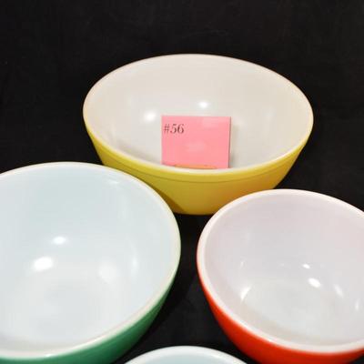 Vintage Pyrex Primary Colors Nesting Mixing Bowls