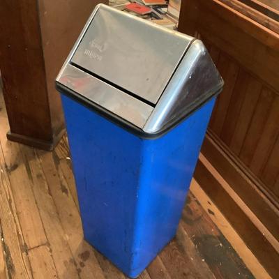 625 Two Vintage Industrial Metal Waste Can