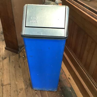 625 Two Vintage Industrial Metal Waste Can