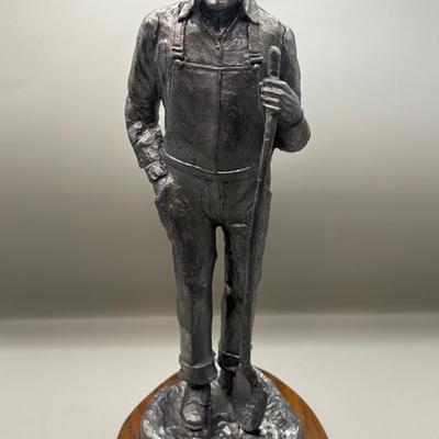 Michael Ricker Cletus The Farmer pewter statue #1170 / 1350