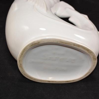 Vintage Shreve White Ceramic Gurgling Fish Pitcher