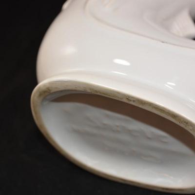 Vintage Shreve White Ceramic Gurgling Fish Pitcher