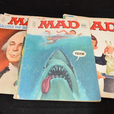 Lot of 6 1976-77-78 MAD Magazines and 1st Issue Parody