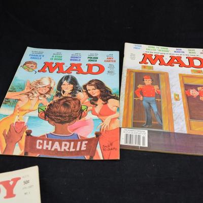 Lot of 6 1976-77-78 MAD Magazines and 1st Issue Parody