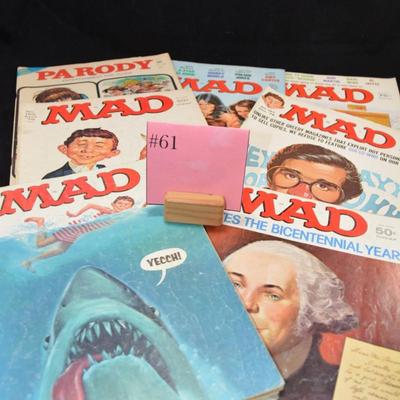 Lot of 6 1976-77-78 MAD Magazines and 1st Issue Parody