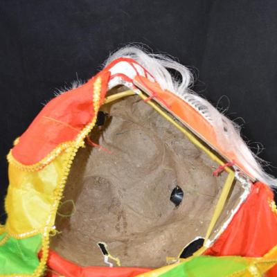 Handmade Paper Mache Chinese Lion Dance Head Parade
