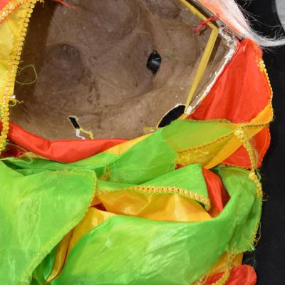 Handmade Paper Mache Chinese Lion Dance Head Parade