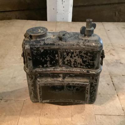636 Antique Justrite No. 44 WWII Carbide & Wax Camp Lantern Bag