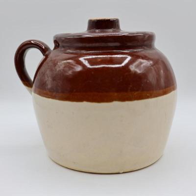 Vintage Stoneware Pottery Soup Crock, Made in USA