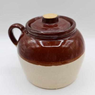 Vintage Stoneware Pottery Soup Crock, Made in USA