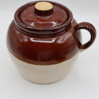 Vintage Stoneware Pottery Soup Crock, Made in USA