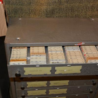 Huge Lot of Vintage Slides and Matching Metal Filing Containers